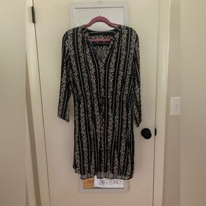 Woman’s fall or winter floral dress from the Loft